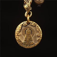 Load image into Gallery viewer, Original Nepal Tibet retro national style brass Buddha&#39;s 10-phase free personality necklace pendant for men and women