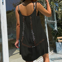 Load image into Gallery viewer, Summer Fashion Sexy Hollow Out Circular Loose Beach Skirt with Strap Dress