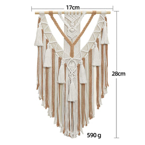 Cotton rope woven tapestry Bohemian tassel wall hanging hand-woven tassel tapestry