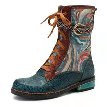 Load image into Gallery viewer, Ethnic style ladies mid-tube fashion Martin boots