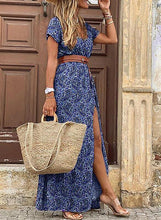 Load image into Gallery viewer, Summer New Dress Bohemian Short Sleeve Printed Dress