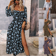 Load image into Gallery viewer, Autumn/Winter New Printed Long Sleeve Backless Bohemian Dress for Women