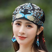 Load image into Gallery viewer, New Ethnic Style Retro Embroidery Flower Cap Cotton Hemp Thin Versatile Hat