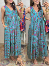 Load image into Gallery viewer, Summer New Women&#39;s Retro Print Loose Sleeveless jumpsuit