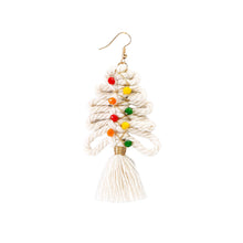 Load image into Gallery viewer, Christmas Earrings female creative cartoon christmas Bohemian tassel woven handmade earrings