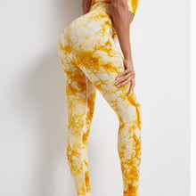 Load image into Gallery viewer, Seamless Yoga Pants women&#39;s tie dyed printed high waist hip lifting sports running fitness Pants Large tights