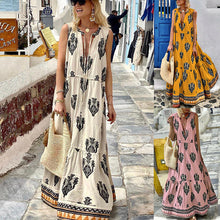 Load image into Gallery viewer, Women&#39;s Summer New Style Sleeveless Mid length Bohemian Printed Dress