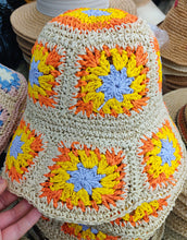 Load image into Gallery viewer, Bohemian style papyrus big eaves sunshade fisherman hat travel sunscreen sun hat Beach Hat
