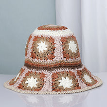 Load image into Gallery viewer, Bohemian style papyrus big eaves sunshade fisherman hat travel sunscreen sun hat Beach Hat