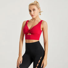 Load image into Gallery viewer, Bow Sports Bra Bra Nude High Elastic Solid Color Yoga Fitness Underwear Women