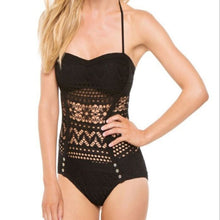 Load image into Gallery viewer, Sexy one-piece swimsuit women&#39;s spa conservative lace