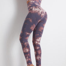 Load image into Gallery viewer, Seamless Yoga Pants women&#39;s tie dyed printed high waist hip lifting sports running fitness Pants Large tights