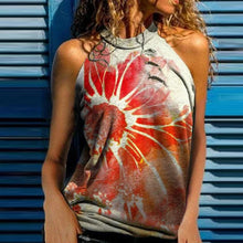 Load image into Gallery viewer, Fashion casual loose print women&#39;s neck Halter vest