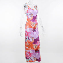 Load image into Gallery viewer, Summer Leisure Vacation Style Fashion Slim Fit Slim Dress Tie Dyed Print Dress