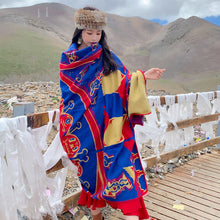 Load image into Gallery viewer, Ethnic style shawl blanket warm cloak cloak Tibetan Scarf