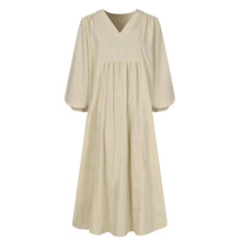 Load image into Gallery viewer, Fashion women&#39;s cotton loose Lantern Sleeve Dress