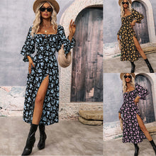 Load image into Gallery viewer, Autumn/Winter New Printed Long Sleeve Backless Bohemian Dress for Women