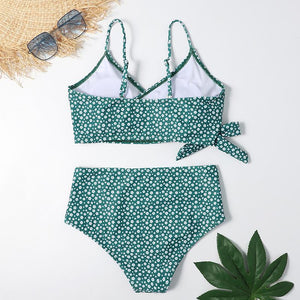 New Floral Bikini Split Swimsuit