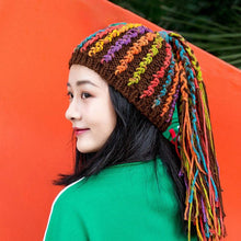 Load image into Gallery viewer, Fashion woolen hat female reggae dirty braids warm hip-hop knitted hat wig hat personality funny