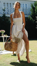 Load image into Gallery viewer, Dress Plaid Bandage Fashion Thin Waist Dress