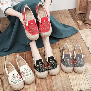 New Spring/autumn National Style Women's Shoes Small Daisy Cloth Shoes Embroidery Big Head Han Clothing Shoes