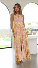 Load image into Gallery viewer, Summer New Fashion Print Lace Panel Long Dress