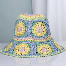 Load image into Gallery viewer, Bohemian style papyrus big eaves sunshade fisherman hat travel sunscreen sun hat Beach Hat