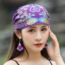 Load image into Gallery viewer, New Ethnic Style Retro Embroidery Flower Cap Cotton Hemp Thin Versatile Hat