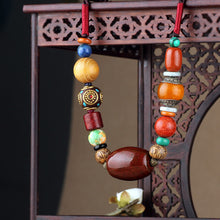 Load image into Gallery viewer, Ethnic style handmade Tibetan jewelry necklace vintage multi-treasure ceramic beads versatile cropped collarbone chain necklace women