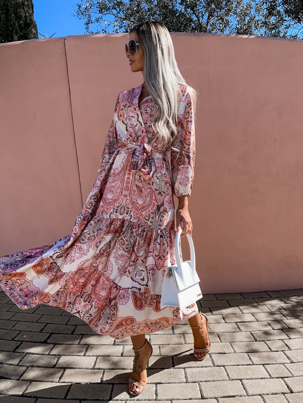 Women's Spring New V-neck Long Sleeve Floppy Dress