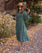 Load image into Gallery viewer, Autumn New Women Elegant Retro French Round Neck High Waist Dress Skirt