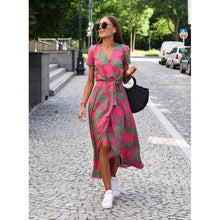 Load image into Gallery viewer, Women&#39;s Summer New V-neck Print Lace Dress