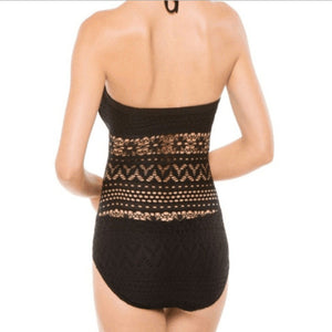 Sexy one-piece swimsuit women's spa conservative lace