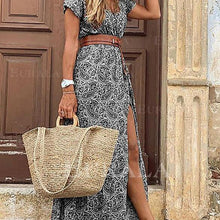 Load image into Gallery viewer, Summer New Dress Bohemian Short Sleeve Printed Dress