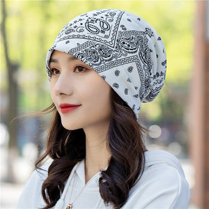 Pullover hat ethnic style bag head hat pile hat dual-purpose bib