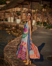 Load image into Gallery viewer, Hot Selling New Print V-neck Strap Dress Seaside Beach Skirt