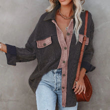 Load image into Gallery viewer, Autumn winter street hipster lapel single row mouth long sleeve women&#39;s sweater jacket