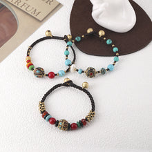 Load image into Gallery viewer, New national style jewelry Nepal beads turquoise bracelet retro fashion simple hand-woven bracelet