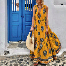 Load image into Gallery viewer, Women&#39;s Summer New Style Sleeveless Mid length Bohemian Printed Dress