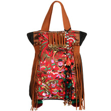 Load image into Gallery viewer, Original Ethnic Style Retro Tibetan Style Embroidery Women&#39;s Bag Shoulder Bag Travel Bag Large Capacity Canvas Bag