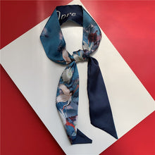 Load image into Gallery viewer, silk scarf long silk scarf braided hair tied bag with gift spinning literature and art