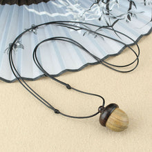 Load image into Gallery viewer, Vintage ebony acorn pendant simple literary accessories