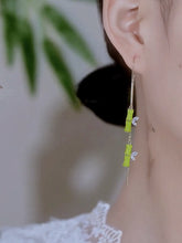 Load image into Gallery viewer, Bamboo Tassel Earrings Female Niche Design Sense National Style Retro Earrings