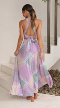 Load image into Gallery viewer, Summer New Fashion Print Lace Panel Long Dress