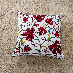 Towel embroidered cushion cover pillow cover 45x45 cotton canvas backrest sofa fresh Nordic fashion