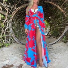 Load image into Gallery viewer, Dress Bohemian Dress Digital Print V Collar Sleeveless Dress