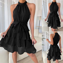 Load image into Gallery viewer, Women&#39;s panels sleeveless ruffled dresses