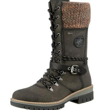 Load image into Gallery viewer, Mid-high women&#39;s boots autumn and winter new style slope with thick with wool stitching Martin boots