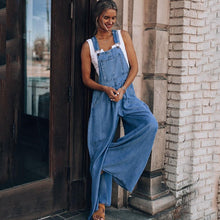 Load image into Gallery viewer, New women&#39;s loose sleeveless denim Suspenders