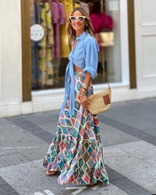 Load image into Gallery viewer, Summer New Bohemian Print Print Beach Vacation Skirt with Large Swing